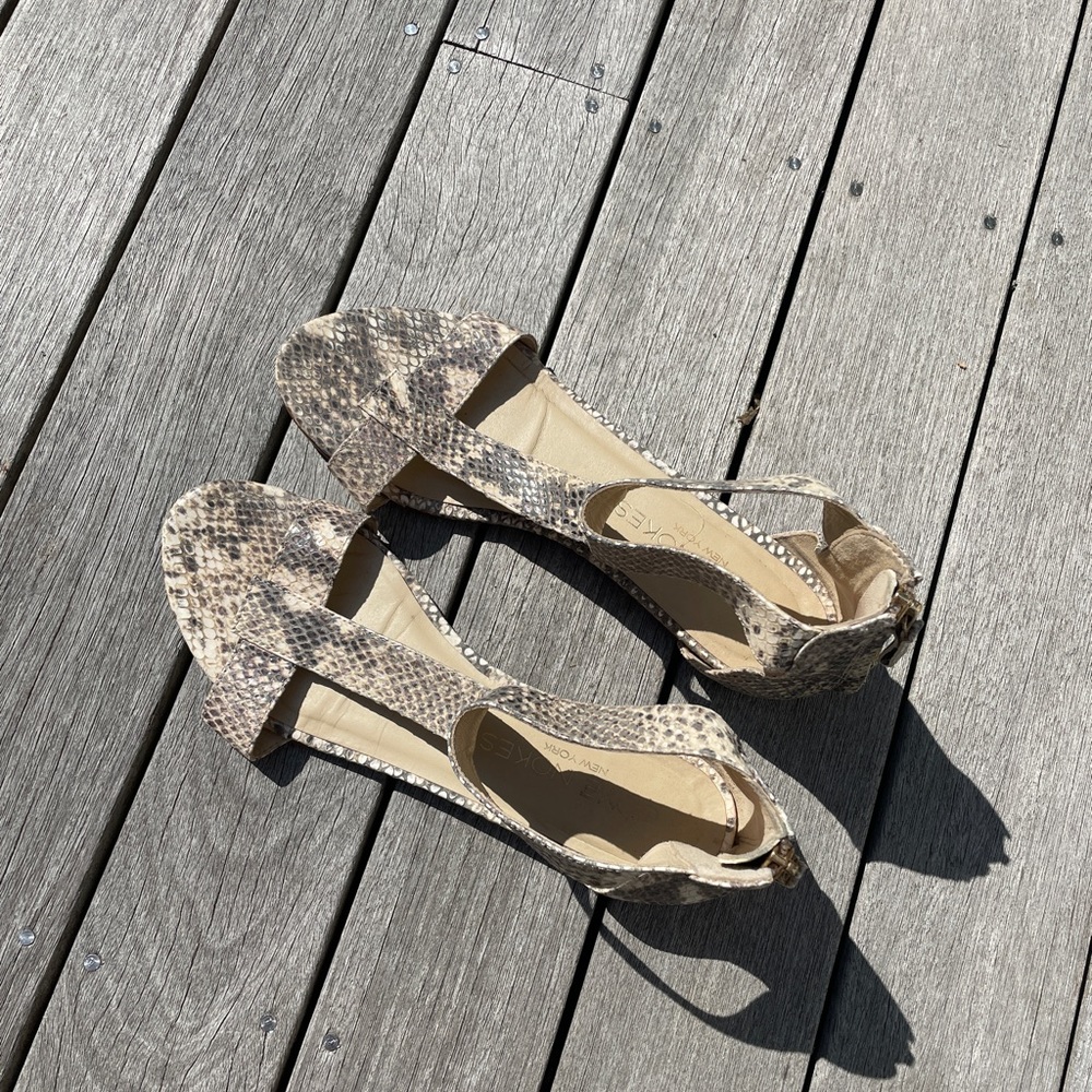 Coye Nokes Snakeskin Sandals